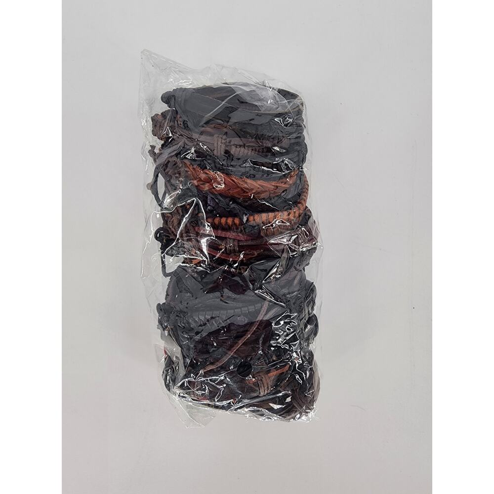 20 Pack Genuine Leather Bracelets - Picture 3 of 6
